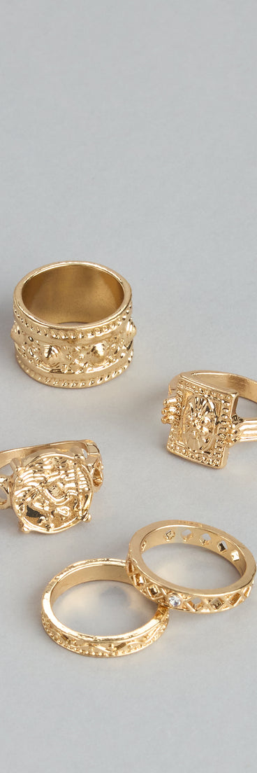 Bold Moves Statement Ring Set