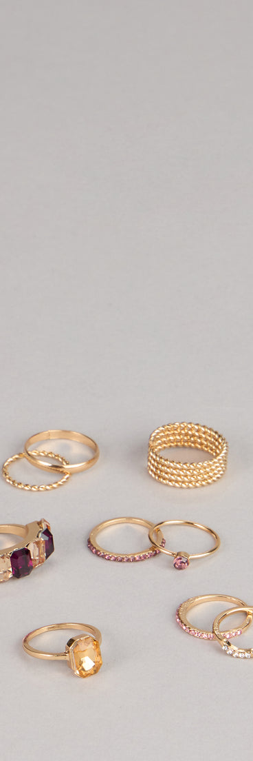 Quite Statement Nine-Pack Ring Set