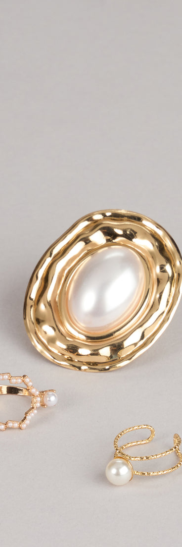 Modern Heirloom Pearl Statement Three Ring Pack