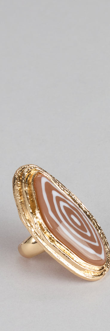 Swirled Chic Stretch Stone Ring