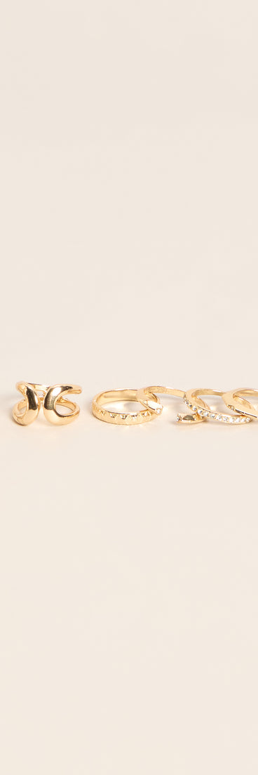 Stacked Instinct Seven-Pack Ring Set