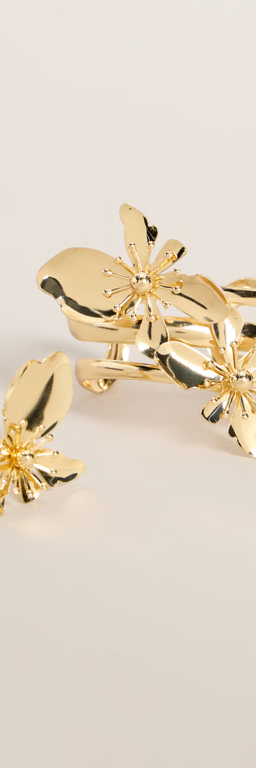 Bloom Together Floral Ring & Bracelet Set
