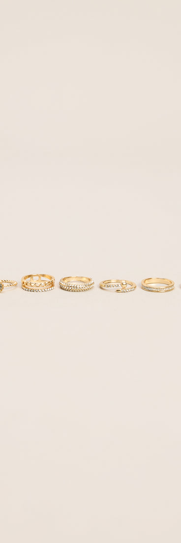 A Little Luxe Ten Pack Ring Set