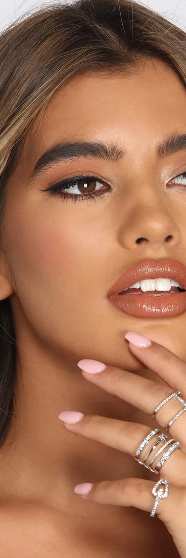 Stacks On Stacks Rhinestone Ring Set