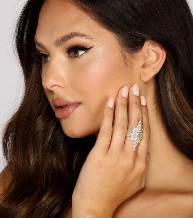 She's A Star Rhinestone Ring