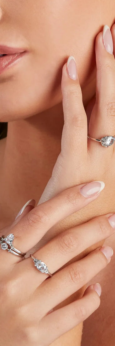 Vintage Darling CZ Ring Set