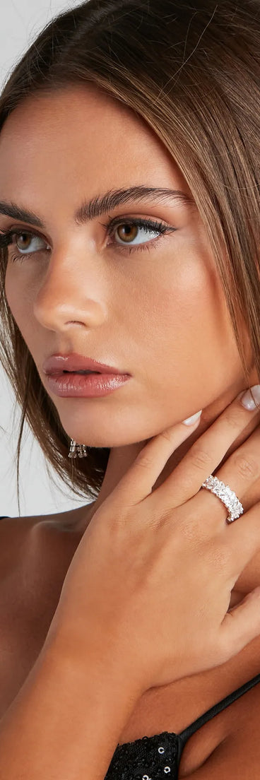 Stunning Glam Cubic Zirconia Statement Ring