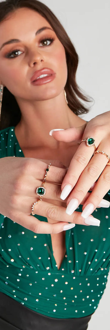 Glam Impressions Six-Pack Ring Set