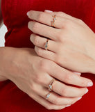Gorgeous Gleam Rhinestone Ring Set