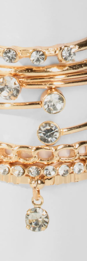 Stackable Style Seven Pack Ring Set