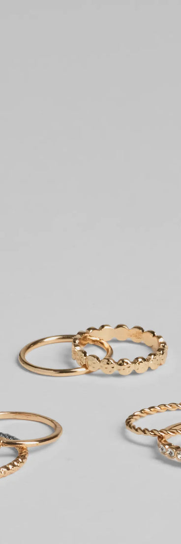 Touch Of Sparkle Six Pack Ring Set