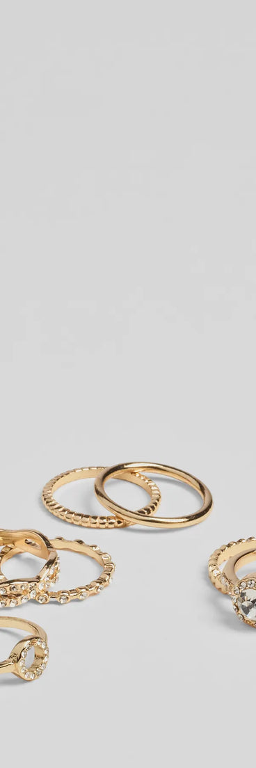 Endless Shine Seven-Pack Ring Set