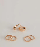 Bold Six Pack Ring Set, a trendy gold addition to women's going-out outfits, is ideal for Christmas party outfits, chic NYE attire, or winter night-out looks that keep you on-trend!
