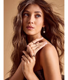 Bold Six Pack Ring Set, a trendy gold addition to women's going-out outfits, is ideal for Christmas party outfits, chic NYE attire, or winter night-out looks that keep you on-trend!