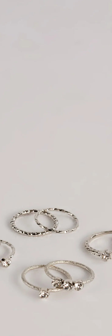 Made To Sparkle Eight-Pack Ring Set