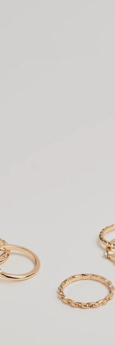 Effortless Glamour Five-Pack Ring Set