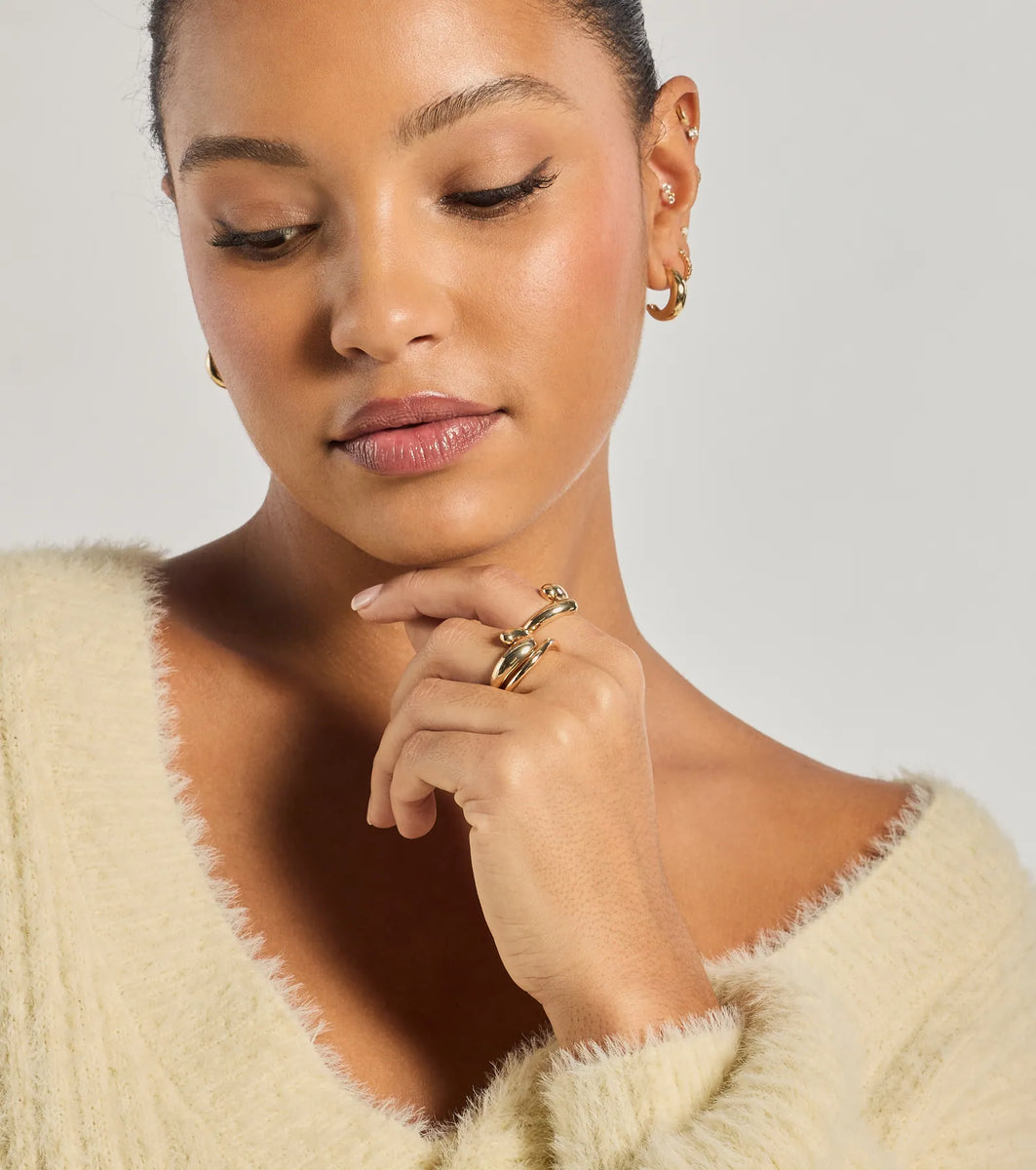 Minimal Glam Geometric Ring Multipack & Windsor