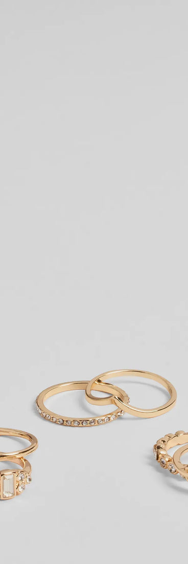 Glam Dainty Details Multi-Ring Pack