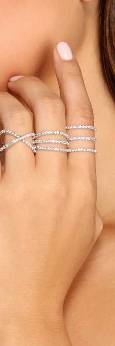 Three On Card Rhinestone Set