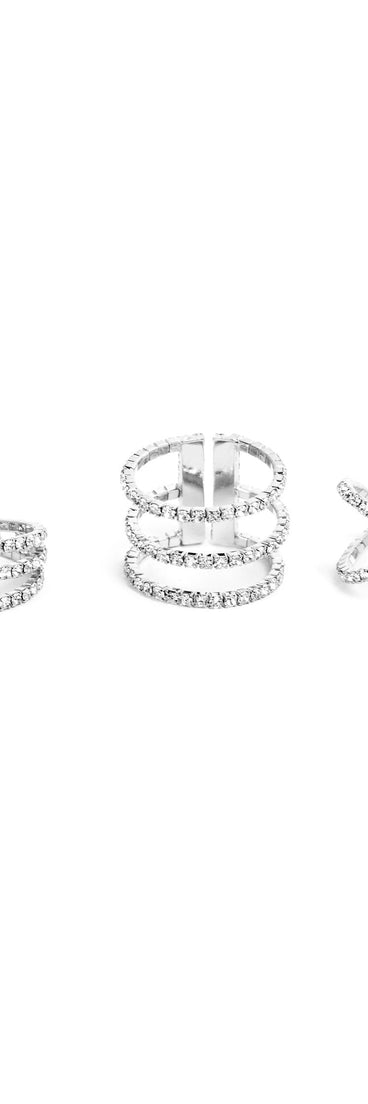 Three On Card Rhinestone Set