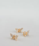 Rhinestone Flutter Butterfly Hair Clips
