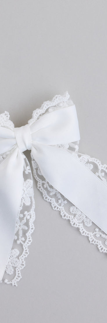 Eternal Sweetness Lace Ribbon Hair Bow Clip