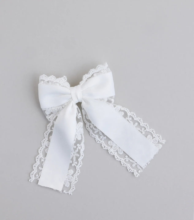 Eternal Sweetness Lace Ribbon Hair Bow Clip