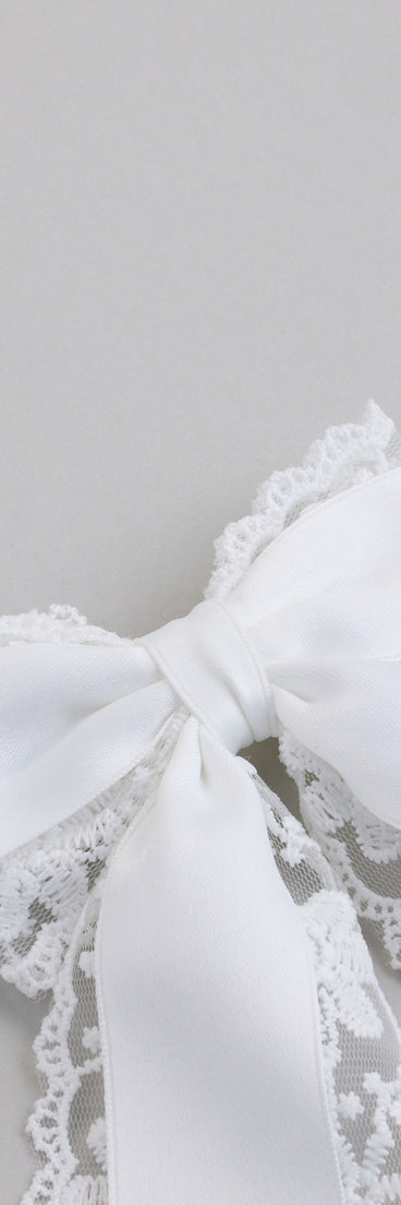 Eternal Sweetness Lace Ribbon Hair Bow Clip