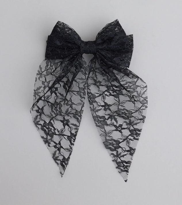 Here For Romance Lace Hair Bow Clip