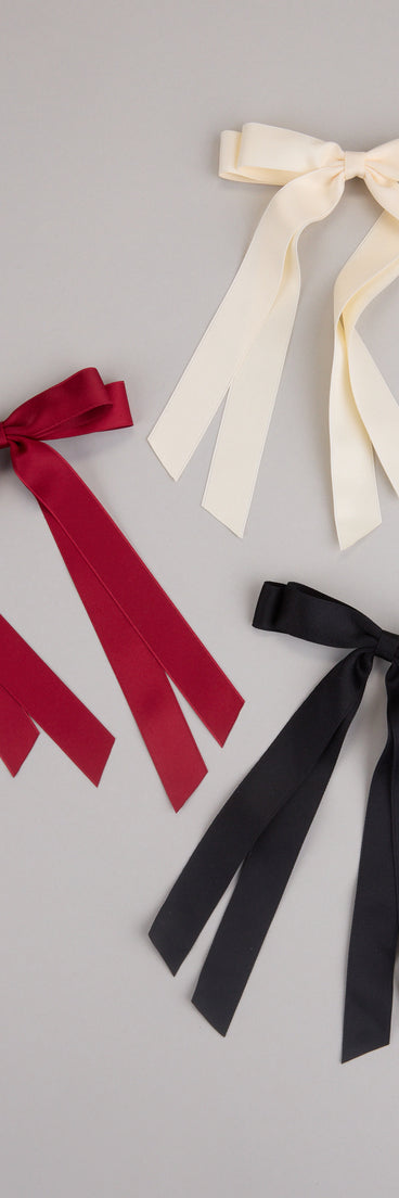 Ribbon Revival Hair Bow Three Pack Set