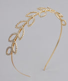 Crowning Moment Rhinestone Leaf Headband
