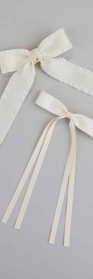 Soft Girl Status Hair Bow Clip Set