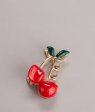 Cherry Glam Hair Claw Clip