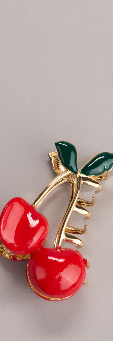 Cherry Glam Hair Claw Clip