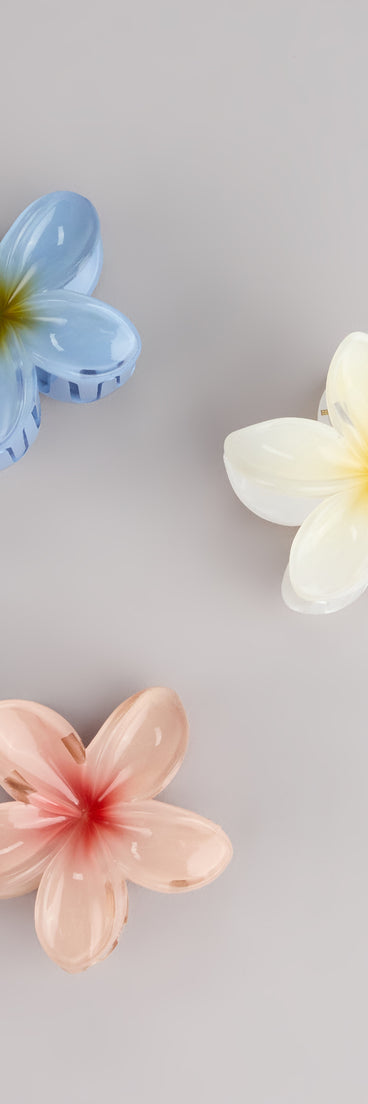 Beachy Blossom Three-Pack Hair Clip Set