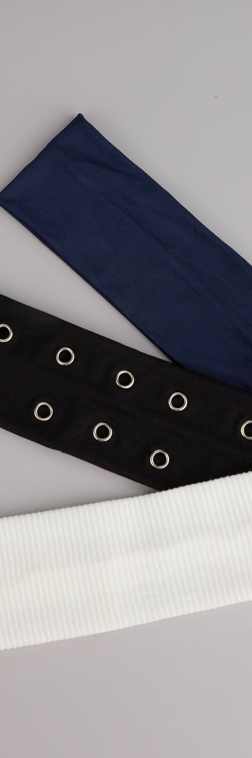 Style your vibe in seconds with the Triple the Style Knit Headband Set, a fashion accessories essential that completes any outfit with ease.