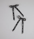 Cute Rebel Studded Bow Hair Clips