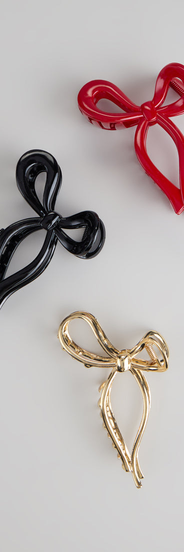 Pretty Little Bow Three-Pack Hair Clip Set
