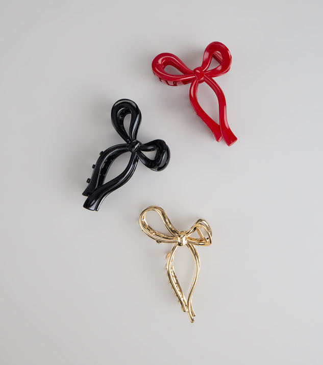 Pretty Little Bow Three-Pack Hair Clip Set