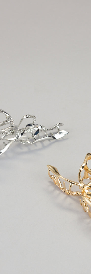 Polished Up Bow Hair Claw Clip Set