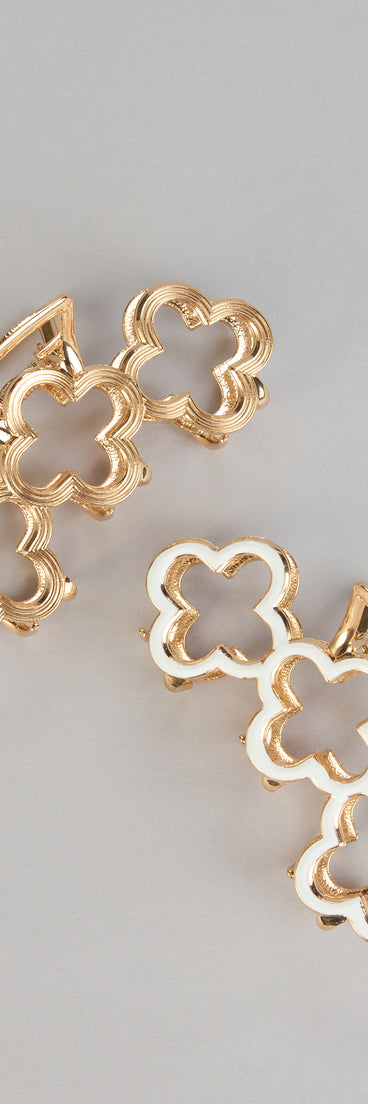 Lucky Charm Clover Claw Clip Set