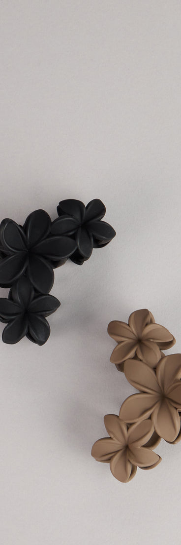 Soft Bloom Flower Hair Claw Clip Set