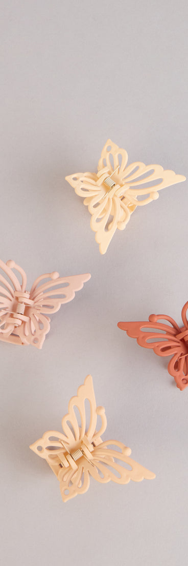 Whimsical Charm Butterfly Claw Clip Set