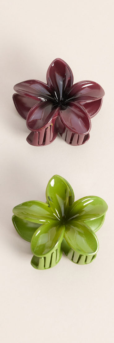 Bloom Snap Flower Hair Clips