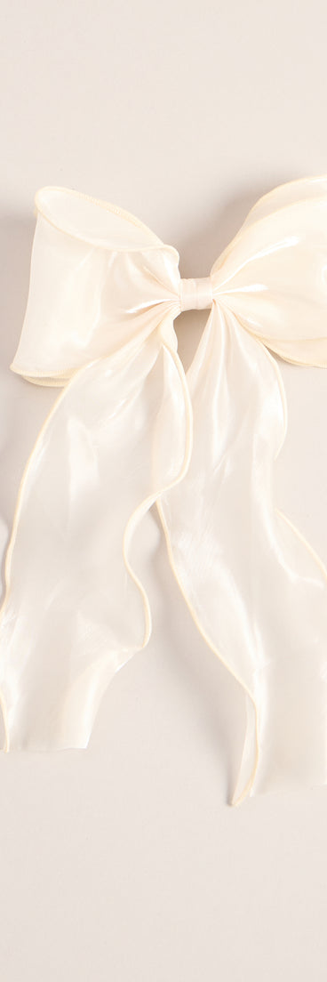 Ribbon Drama Hair Bow Barrette