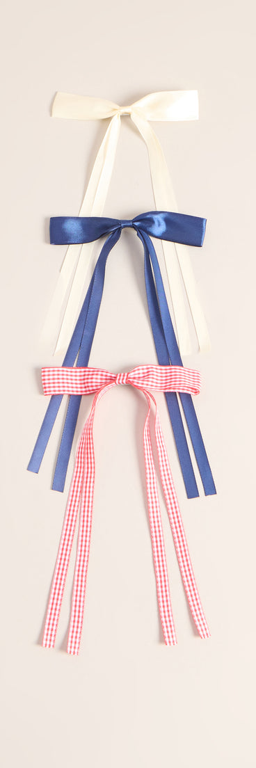 Sweet Side Three-Pack Bow Hair Clips
