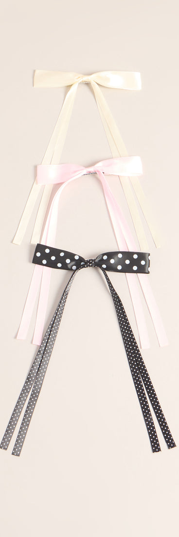 Soft Plans Satin Bow Hair Clips