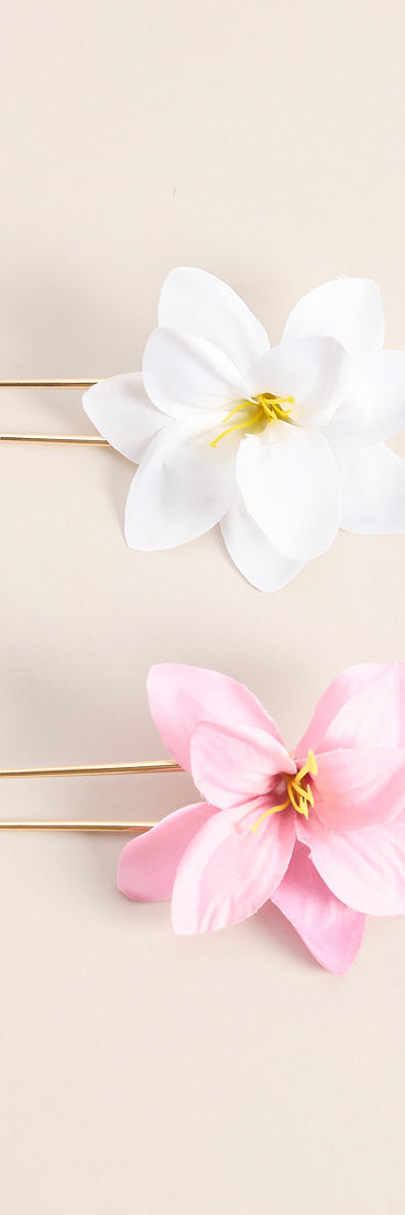 Paradise Pinned Flower Hair Pins