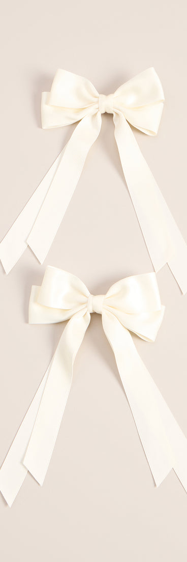 Pretty Tied Bow Hair Clip Set