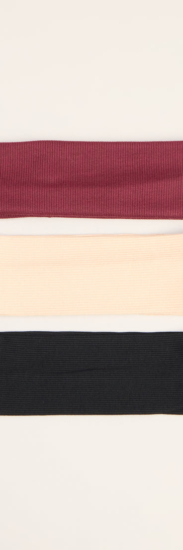 Cozy Trio Rib Knit Headband Set
